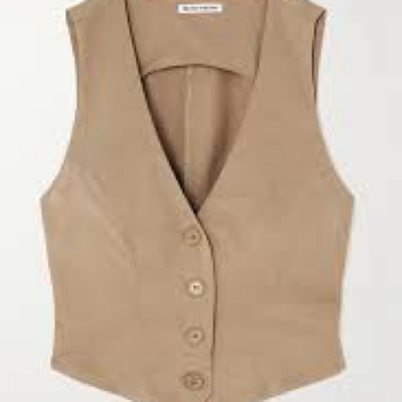 Reformation Devine twill Vest Sz 8 NWT - Picture 7 of 8